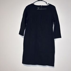 Talbots Sheath Dress Black 3/4 Sleeve Classic Career Size 6p petite workwear